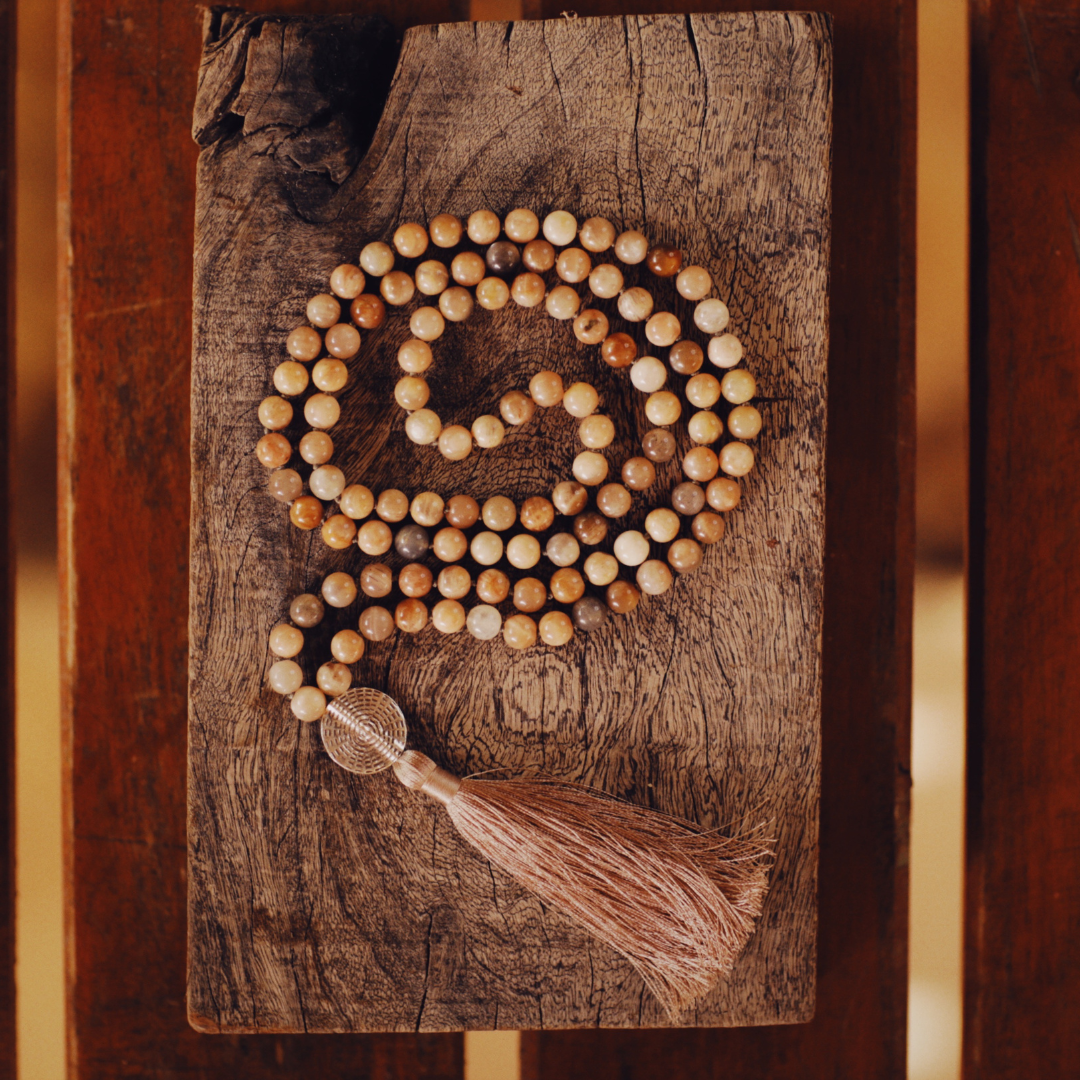 Rose Quartz Mala Necklace – Unconditional Love & Self-Compassion