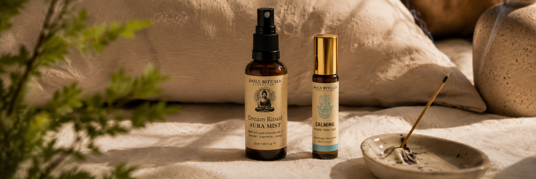 Daily Rituals Dream Ritual Aura Mist and Calming Aromatherapy Roller for a relaxing bedtime ritual