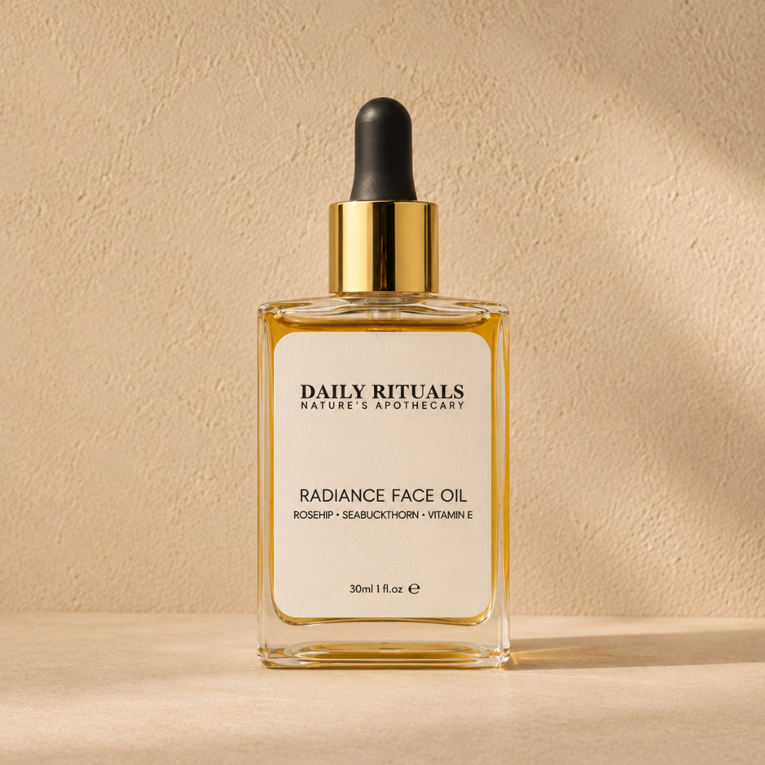 Daily Rituals Radiance Face Oil 30ml, natural botanical night oil bottle